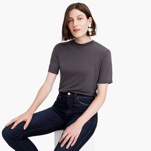 J. Crew Mock-neck Lyocell Tee